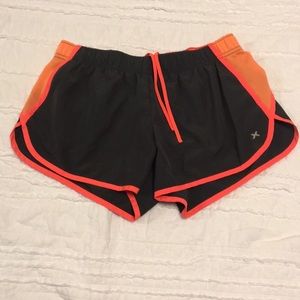 Xersion Semi Fitted Grey and Neon Orange Shorts